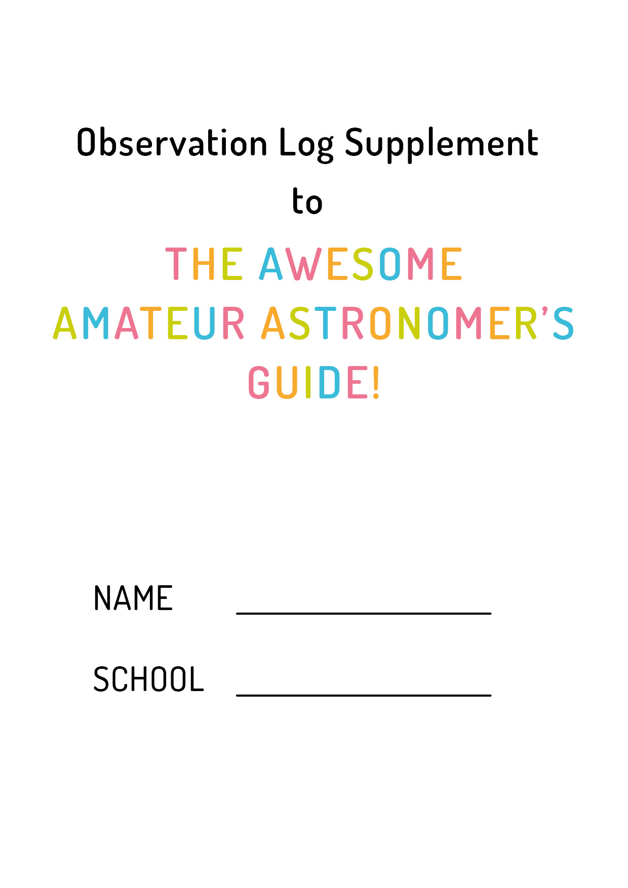 Observation Log for Clubs